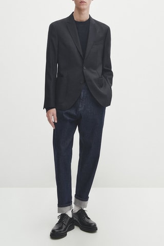 Veste en laine - Bleu marine