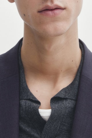 Veste en laine - Bleu marine