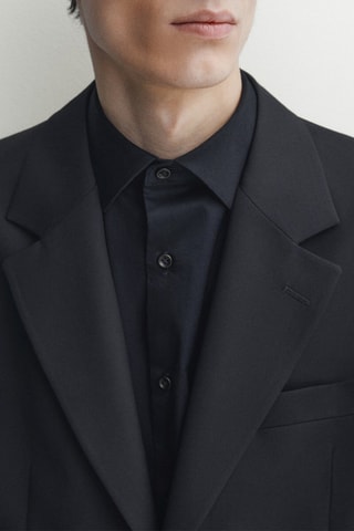 Veste de costume en laine - Bleu marine