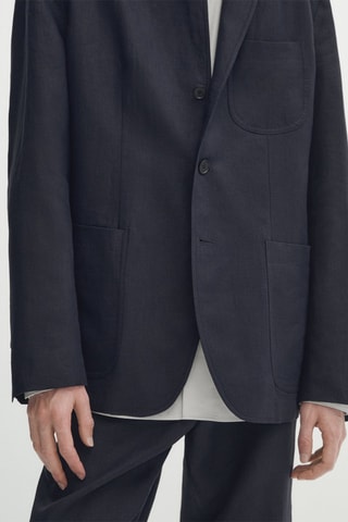 Veste de costume en laine - Bleu marine