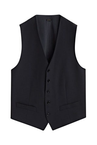 Gilet de costume en laine - Bleu marine