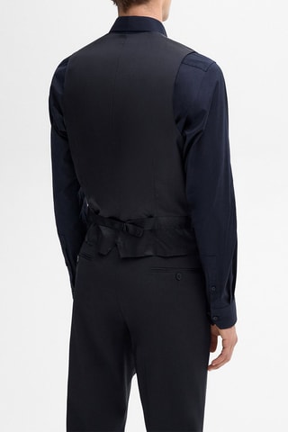 Gilet de costume en laine - Bleu marine