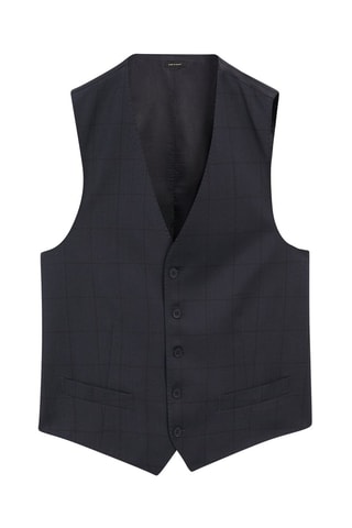 Gilet de costume en laine - Bleu marine