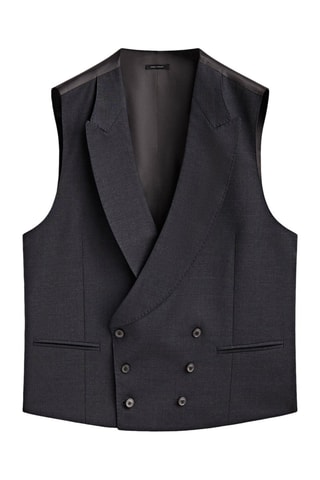Gilet de costume en laine - Anthracite