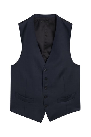 Gilet de costume en laine - Bleu marine