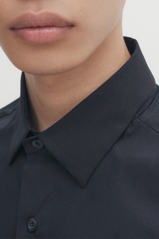 Chemise slim - Bleu marine