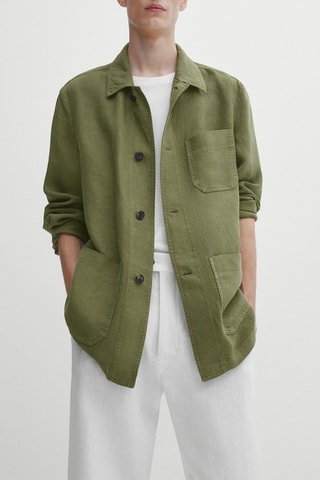 Surchemise en lin - Vert