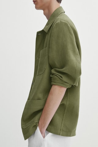 Surchemise en lin - Vert