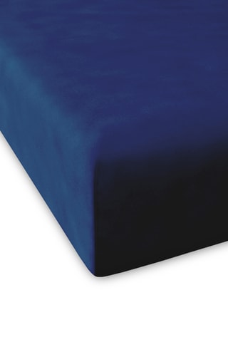 Drap-housse en coton 57 fils/cm Lisa - Bleu foncé