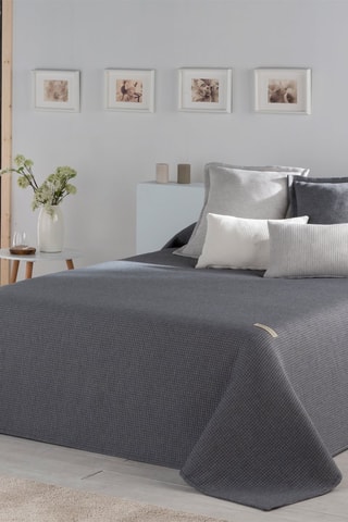 Couvre-lit Brenne Gris foncé