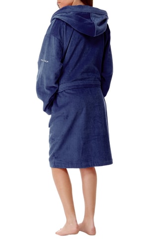 Peignoir en velours Bleu océan