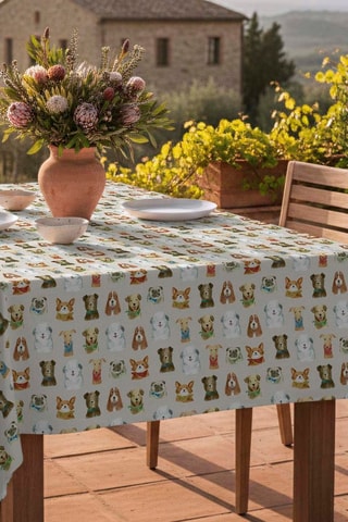 Nappe antitache rectangulaire Caninos - Beige