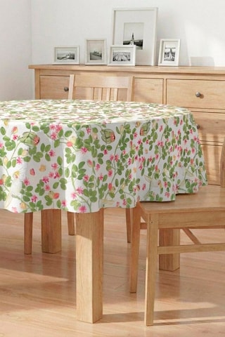 Nappe antitache ronde Flowers - Vert