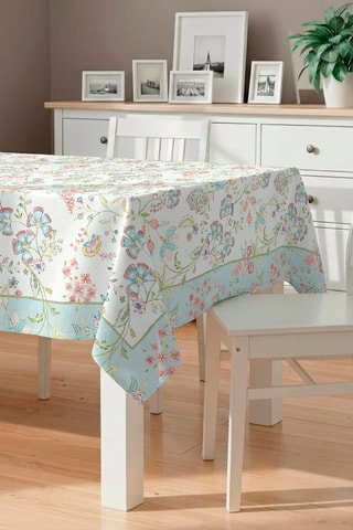 Nappe rectangulaire Kilim Border - Blanc