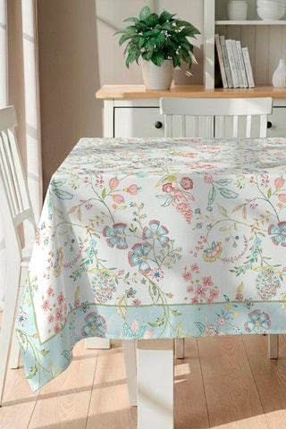 Nappe rectangulaire Kilim Border - Blanc
