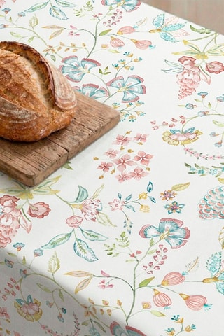 Nappe rectangulaire Kilim Border - Blanc