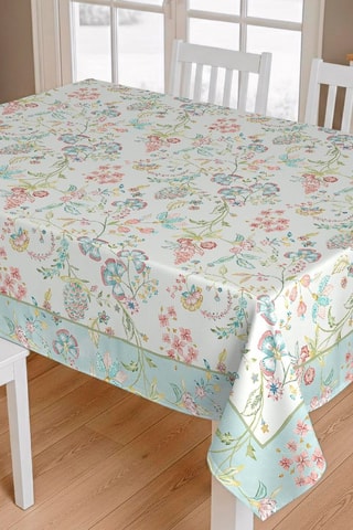 Nappe rectangulaire Kilim Border - Blanc