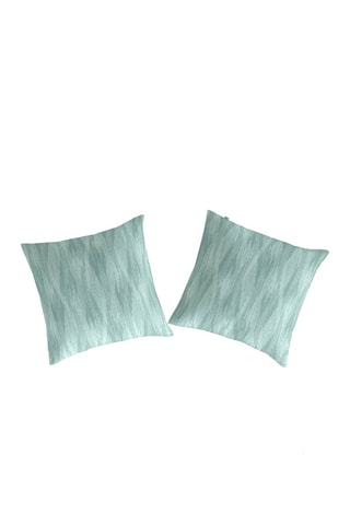 2 taies d'oreiller en coton 57 fils/cm² Ibor - Bleu