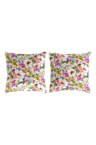 2 taies d'oreiller en coton 57 fils/cm² Poésie - Multicolore
