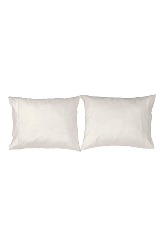 2 taies d'oreiller en coton 57 fils/cm² Casual - Beige