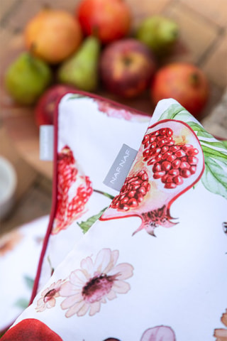 2 housses de coussin Mingrana - Blanc et rose - 50 x 50 cm