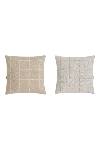2 housses de coussin Marne - Beige - 50 x 50 cm