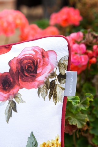 2 housses de coussin Mingrana - Blanc et rose - 30 x 50 cm