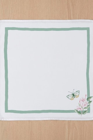 4 serviettes de table Jazmines - Blanc