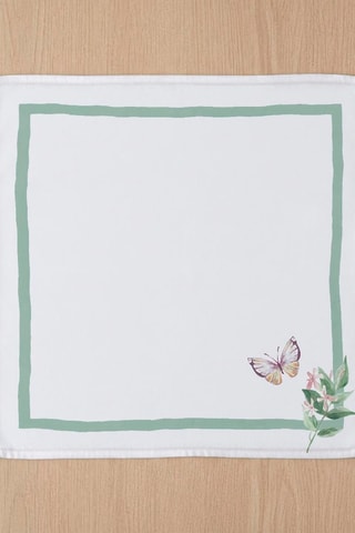 4 serviettes de table Jazmines - Blanc