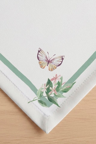 4 serviettes de table Jazmines - Blanc