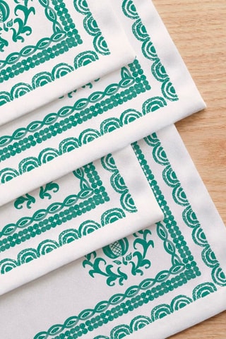 4 serviettes de table Mosaic - Vert