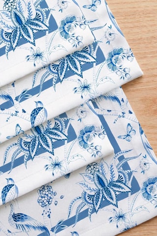 4 serviettes de table Peacock - Bleu