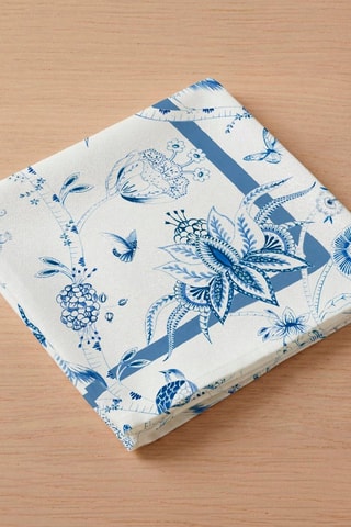 4 serviettes de table Peacock - Bleu