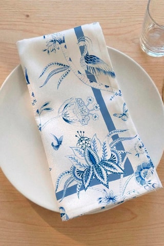 4 serviettes de table Peacock - Bleu