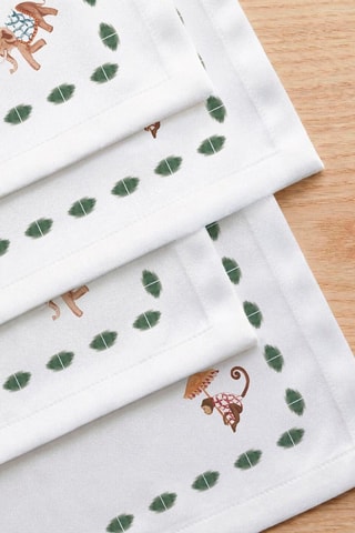 4 serviettes de table Manyara - Blanc