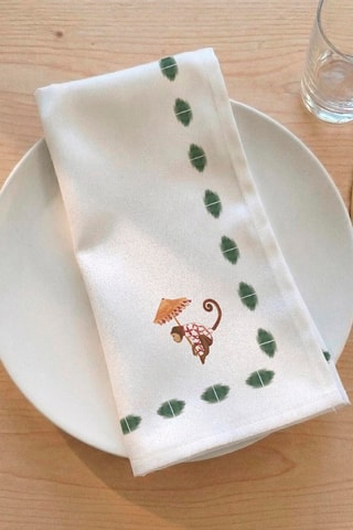 4 serviettes de table Manyara - Blanc