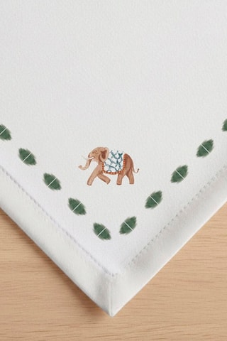 4 serviettes de table Manyara - Blanc