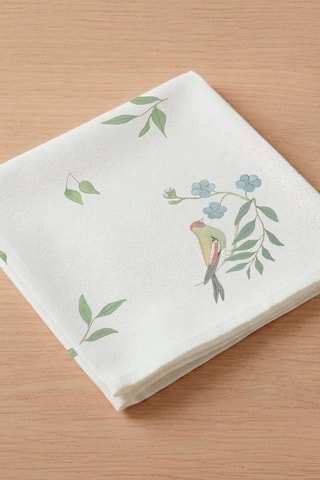 4 serviettes de table Robin - Blanc