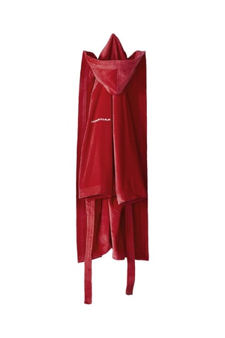 Peignoir en velours  à capuche - Rouge
