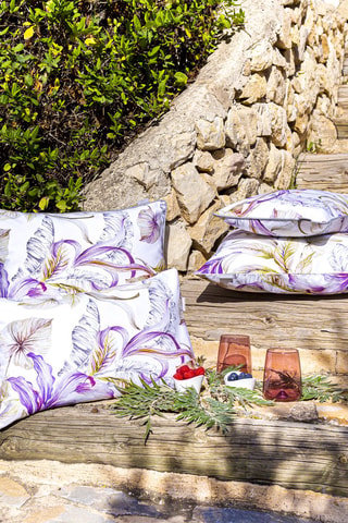 2 coussins en coton 57 fils/cm² Ulutu - Multicolore - 50 x 50 cm