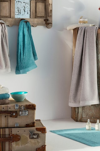 3 serviettes Casual - 30 x 50 + 50 x 90 + 90 x 150 cm - Bleu lagon
