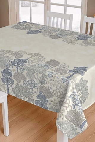 Nappe antitache Forest - Beige et bleu