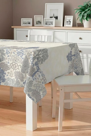 Nappe antitache Forest - Beige et bleu