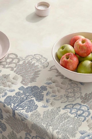Nappe antitache Forest - Beige et bleu