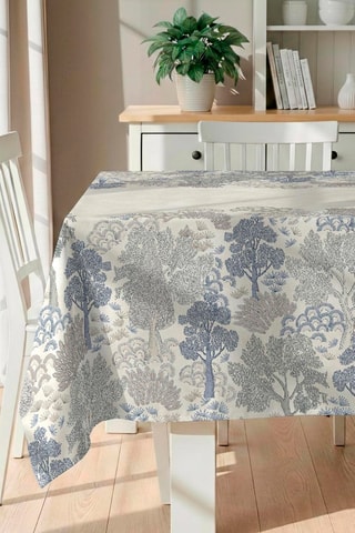 Nappe antitache Forest - Beige et bleu