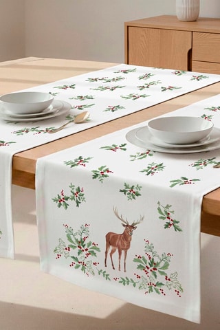 Chemin de table coton Renos - Blanc