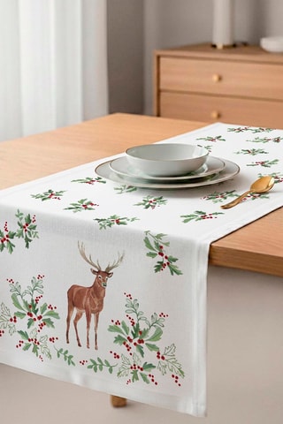 Chemin de table coton Renos - Blanc
