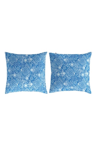 2 taies d'oreiller Enna B - Bleu - 65 x 65 cm