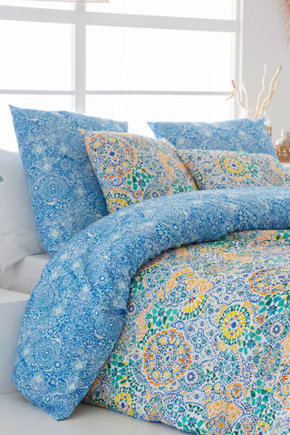 2 taies d'oreiller Enna A - Bleu - 65 x 65 cm