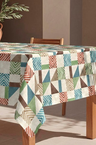 Nappe antitache Congo - Vert et blanc